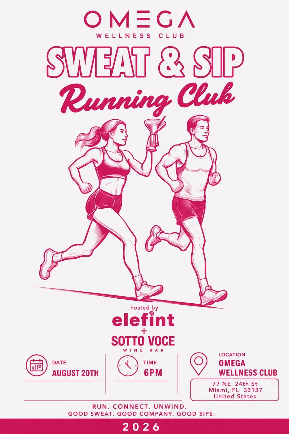 Elefint Sweat N’ Sip flyer